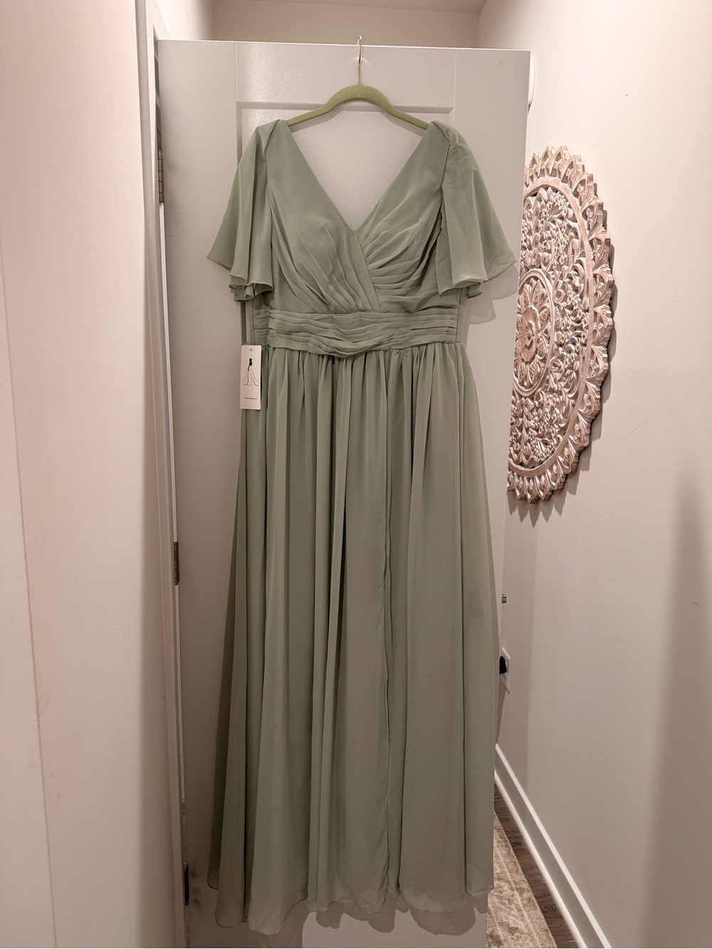 NWT Sage Green Maxi Dress Size 14
